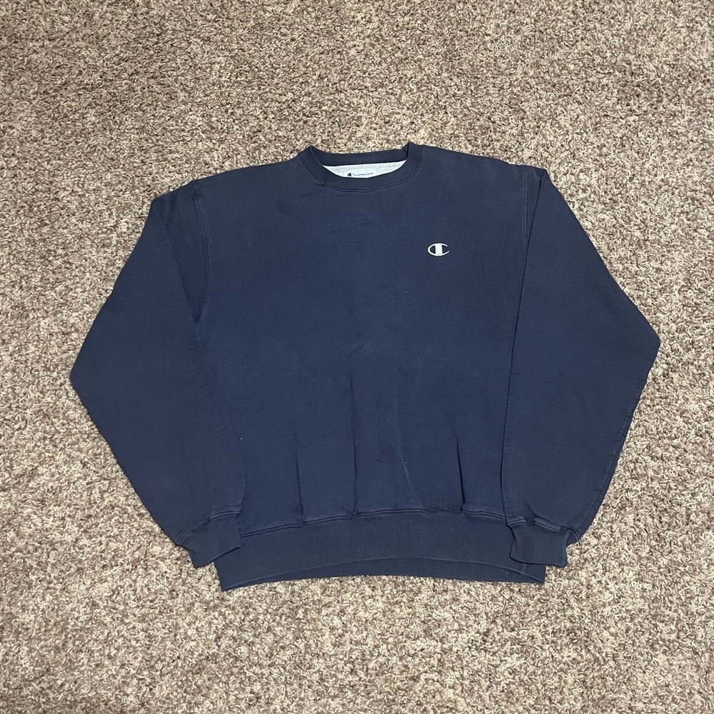 Vintage relaxed fit Champion crewneck sweatshirt navy
